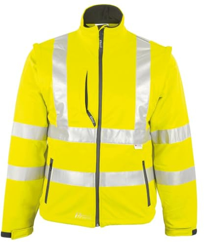 Prevent Warnschutz-Softshell-Jacken 8060G, leuchtgelb, Gr. 2XL