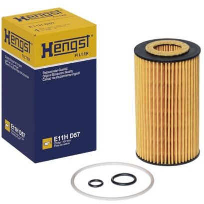 HENGST - Ölfilter E11H D57 - Öl-Filtereinsatz für KFZ | Hochwertiger Motorölfilter für KFZ mit Otto- oder Dieselmotor - Robuster Ölfilter mit hoher Schmutzaufnahmefähigkeit