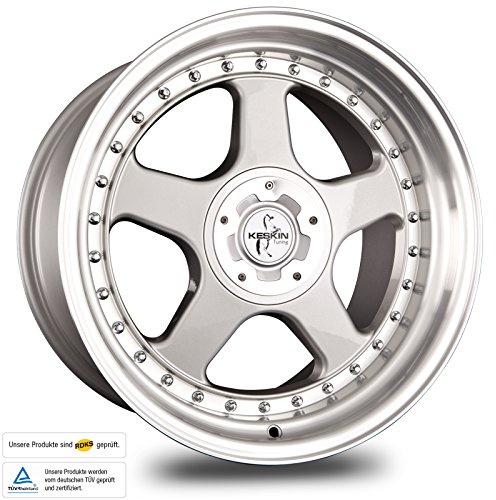 KESKIN KT1 SILVER LIP POLISH 9x16 ET15 5.00x112.00 Hub Hole 72.60 mm - Alu felgen