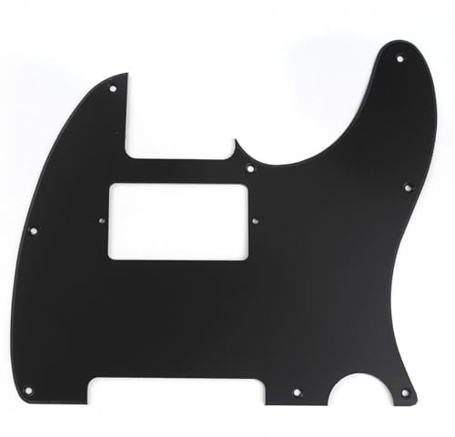 Musiclily Pro 8 Löcher Humbucker TL Schlagbrett 1 lagig Mattschwarz | für Fender American/Mexican Standard Tele Modern Style E-Gitarre
