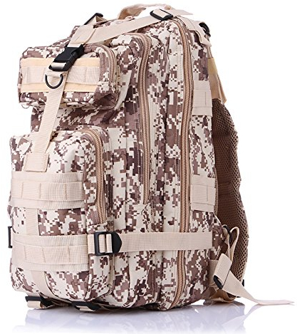 Newdoar Mochila táctica de camuflaje de 35 l del ejército MOLLE Bug Out Mochila para montañismo, senderismo, caza, camping, senderismo, mochila de asalto de camuflaje multicolor