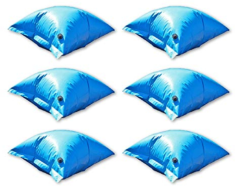 ESTA Poolshop 6 x Poolkissen Premium PVC für Winterabdeckplane blau aufblasbare Luftkissen | Beste Qualität