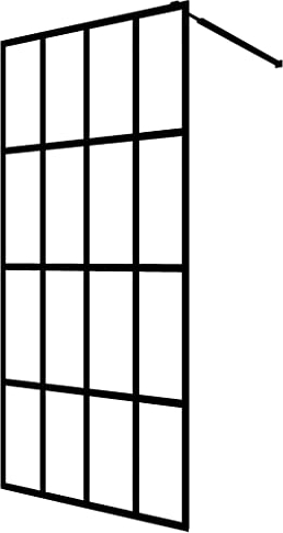 vidaXL Mampara de Ducha Accesible Puerta Cubículo Cabina Cierre Baños Bañeras Partición Seguridad de Vidrio Templado Transparente80x195 cm