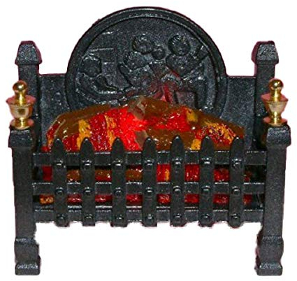 Glow Well Fires Puppenhaus Regal Leuchtendes Brennholz Feuer Aufleuchtend Miniatur Kamin Zubehör 12V