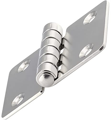 OPIOL QUALITY®Scharnier 90x60x3mm aus Edelstahl A2 V2A (2 Stück) Scharniere Steckverbinder Edelstahlscharnier Türband Aufschraubband Türscharnier Möbelscharnier