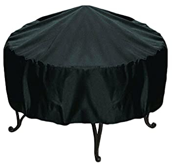 DAIHAN Grill Abdeckhaube,BBQ Grillabdeckung,Abdeckung Haube Wasserdicht Schutzhülle Kugelgrill Abdeckhaube 210D Oxford Stoff Rund BBQ Grillabdeckung,Schwarz,120x20cm