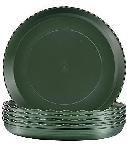 TStarJungle 5 Pack Plant Saucers, Flower Pot Drip Trays for Indoor/Outdoor Plants Garden Saucers Plant Pot Saucer Trays, Surface Protection for Household Plants - 20cm