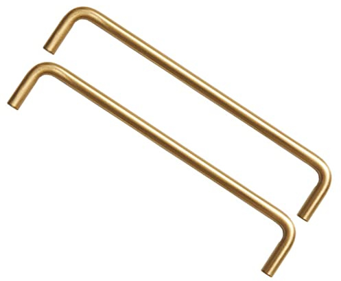 Griffe für Küchenschränke 2 Stück Schrankgriffe Gold Möbelgriff Griffe Edelstahl Griffe Küchenschränke Vintage Küchengriffe Schubladengriffe Messing Türgriffe Gold (96mm)