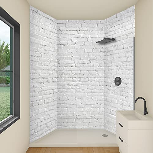 yourplate Duschrückwände mit individueller Größe (3 Rückwände – Premium Matt – bsst08) – Duschrückwand Alu mit Feuchtigkeitsschutz – Rückwand Dusche zur einfachen Montage