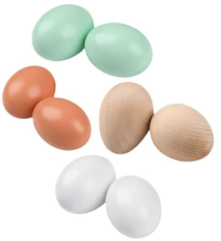 PRETYZOOM 8stücke Holzeier Für Bastelprojekte Unvollendete Holzdekorationen Ostern Kinderkunst Und Kreative Heimdekorationen