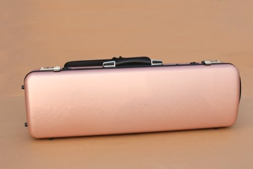 WUQIMUSC Violin Case 4/4 Full Size High Strength Carbon Fiber Hard Shell Durable Handles Internal Storage with Backpack Straps Music Sheet Bag (Black, Combination Lock), CASE-40-0