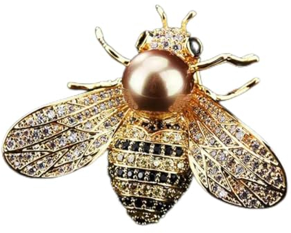 Broche série insectes pour femmes, petite abeille, strass en cristal, bijoux cadeaux pour filles