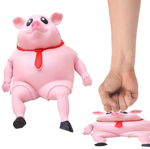 Schwein Antistress Spielzeug – Stress Spielzeug Schweine & Squishy Squeeze Toy, Kreatives Dekompressions Piggy zum Quetschen, Stress Spiel/Zeug Schweine Antistress, Schwein Stressspielzeug für Alle
