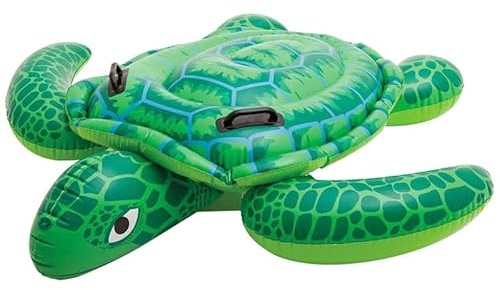 Virsus Gonfiabile Cavalcabile 524NP, misura 150x127 cm, Letto Salvagente colore Verde con 2 Maniglie, Animali Galleggianti per Piscine, Feste ed Eventi (Tartaruga)