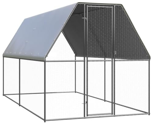 Willood Outdoor-Hühnerkäfig 2x4x2 m Verzinkter Stahl