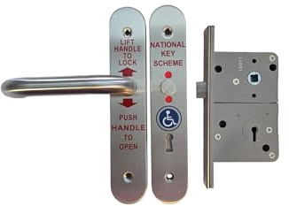 BARY NKS Disabled Toilet Lock with Keyblocker Function for Pubs Clubs National Key Scheme Works with NKS Keys (Right Hand)