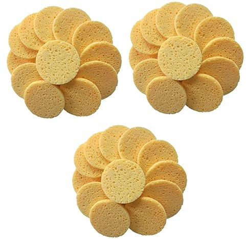 Beatifufu 60 Stk runde Polster poren reinigung skincarepen skin clean gesichtsreinigung wiederverwendbare Make-up-Pads Abschminkpads Wattepads komprimierte Gesichtsschwämme