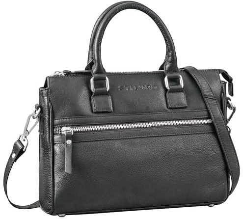 STILORD Corrine Modische Handtasche Damen Leder Mittelgroß Shopper mit Reißverschluss Henkeltasche und Schultertasche Frauen Lederhandtasche Damen Echtleder Farbe:texas - braun