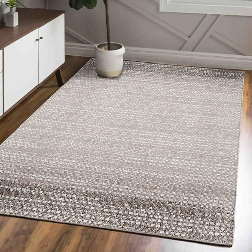 Mazovia Teppich Modern Weich Minimalist - Stilvoll Teppich für Wohnzimmer, Schlafzimmer - Bouclé Teppiche - ÖKO-TEX Wohnzimmerteppich - Beige - 140 x 200 cm