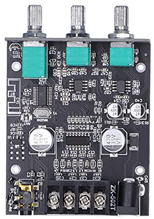 Modulo Scheda Amplificatore Stereo MINI 2.0 50 W*2 con Controllo dei Bassi e degli Acuti - Amplificatore Ad Alta Potenza per Altoparlanti Domestici e Progetti Fai Te