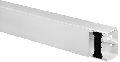 KOMIB Hochwertige KK9060RW Kabelkanal 90 x 60 x 2000mm Weiß (reinweiß) 10 Meter - 5 x 2m (5 Stück) Elektroinstallation Kabelkanal Kabelabdeckung Kabelmanagement Diverse Größen/VDE (90 x 60mm)