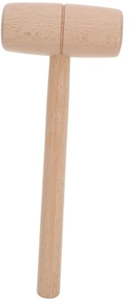 Angoily Holzhammer aus Buchenholz mit Rundem Kopf für Schnitzwerkzeuge und Lederhandwerk Leichter Hammer mit Holzgriff für Filigrane Holzarbeiten und Bastelprojekte