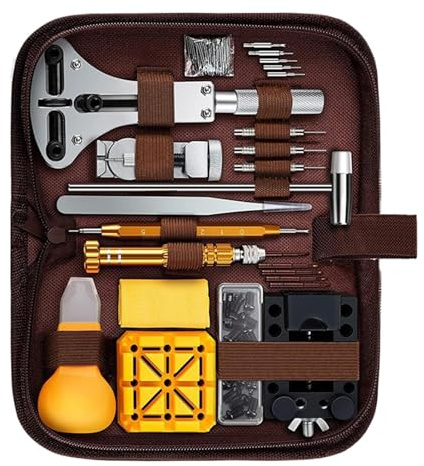 Fellflying Uhrenreparatur-Set | 149 Teile Uhrenreparatur-Werkzeuge & Zubehör,Komplettset Mit Aufbewahrungsetui Für Schmuck Elektronik Zuhause Und Unterwegs