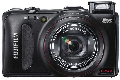Fujifilm FinePix F550EXR Digital Camera 16.0 Megapixel with 15x optical Zoom image stabilization GPS function 3-Inch screen Black (Renewed)
