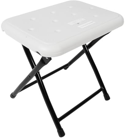 Chaise de Douche Pliante Tabouret de Douche de siège avec des Pieds antidérapants Chaise de Bain de Salle de Bain pour Adultes âgés et Patients en Acier en Carbone Plastique