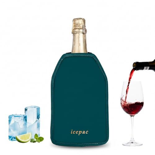 Wine Cooler Sleeve, Wine Bottle Gel Cooler Sleeve Freezer Chiller, Long Lasting Keep Wine Cool and Chill Sleeve for Prosecco Champagne Beer Wine Bottles(1PCS Blackish green)