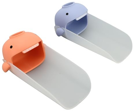 Aramox Extensor de Grifo para Fregadero de Dibujos Animados para Niños, para Lavarse las Manos de Forma Segura en el Baño, la Cocina y la Bañera, Paquete de 2 Unidades, Adecuado para Niños Pequeños y