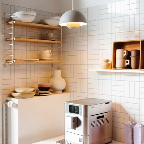 10 Sheets Peel and Stick Wall Stickers, 3D Stick on Self Adhesive Wall Tiles for Living Room, Bathroom, Metro Subway Tiles, Waterproof Kitchen Splashback Decals, 30x30cm, White