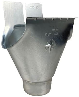 Rinneneinhangstutzen für Dachrinne Titanzink in 3 Größen (klein 8 TLG RG 100 NG 250 auf 80mm)