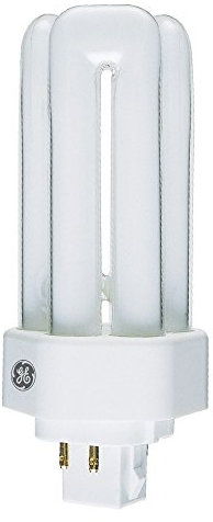 GE Low Energy Lighting 4 Pin Triple Tube CFL 42w GX24Q-4 Warm White (3000k) 12000 Hours, G24d, 42 W