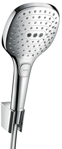 hansgrohe Raindance Select E 120 Duschkopf inkl. Duschkopfhalter, 3 Strahlarten, Chrom
