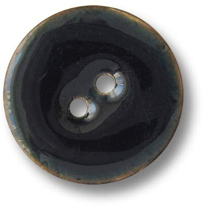 4er Set hübsche, dunkelblau lackierte Naturknöpfe aus Kokosnuss. Ø: ca. 23mm!