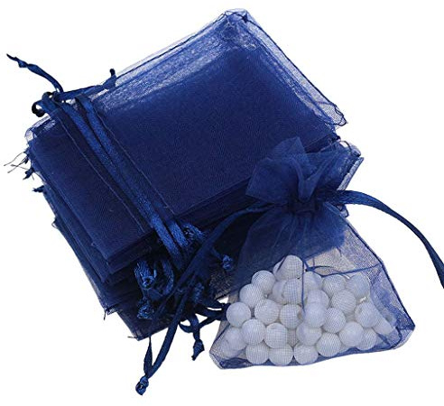 Organza Geschenkbeutel 100Stk Organzabeutel Schöne Säckchen Organzasäckchen für Gastgeschenke, 7x9cm, Unisex Damen Kinder Herren