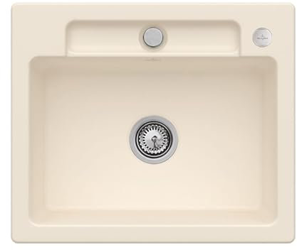 Villeroy & Boch Siluet 60 S Ivory – 3346 02 FU Keramikspüle Exzenterbetätigung