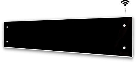 Adax CLea L - Radiateur Electrique Mural Intelligent Wi-Fi avec Commande par Smartphone - 800W | Chauffage Electrique | Chauffage d'appoint Salle de Bain | Hauteur Convecteur 222mm | IP24C KDT Noir