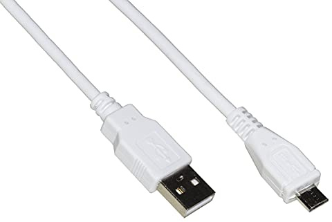 LINK LKCMB1 Câble Micro Usb 2.0 Blanc Mt 1 en Cuivre pour Charge Rapide et Échange De Données