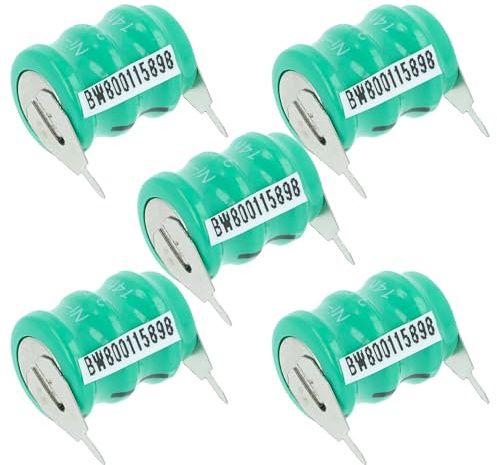 vhbw 5 NiMH Pile Bouton de Remplacement pour Type V40H 2 épingles 40mAh | 3,6V convient pour les batteries de modélisme etc.