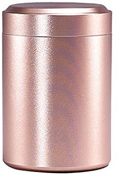 Fendawn Strive Mini tragbare Metallsiegel-Teedose Blechdose für Tee-Kaffee-Süßigkeiten-Snacks (Gold)