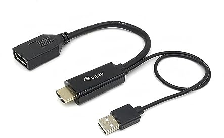 Equip 119039 HDMI Adaptor Displayport Male/Female 0.15 m 4K / 60 Hz/Black