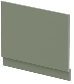 nuie BPR812 Modern Bathroom Straight Bath End Panel and Plinth, 560 x 730 x 36mm, Satin Green