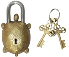 DEVKI Antik Vorhängeschloss Klein Antik Schranktürschloss Rollladen Vorhängeschloss Graviert Kofferschloss Vintage Dekoratives Vorhängeschloss mit Schlüssel Schwerlast Vorhängeschloss Schloss für