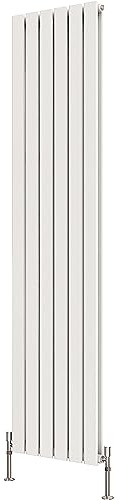 Radbliss Vertical Flat Panel Design Radiator 1600x408mm White Double Tall RAD Central Heating