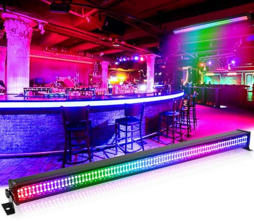 Barra Luminosa Wallwasher, 336 LEDs 80W RGBW Barra Luminosa da Palco dmx512 Controllo DJ Fase di Illuminazione per Discoteca al Coperto Festa Chiesa Compleanno Bar Matrimonio, 1 pezzo