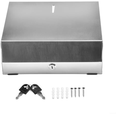 Zoegneer Edelstahl-Papierhandtuch-Spender-Kasten-Gewebespender für Papierhandtücher mit V-Falz und Z-Falz 280X100x260 Millimeter