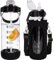 Seekua 2l Glass Water Bottle with Straw & Motivational Time Markings 2 litre Large Leakproof Gym Drinking Bottle