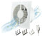 H&C VENT Ø 125mm Bad Ventilator mit Zeitschaltuhr │ Leise Badlüfter IPX4 16W 150m³/h 36dB │ Abluftventilator Für Badezimmer Küche Garage Gewächshaus Growzelt WC Fan│ Lüfter Wand Decke Fenster